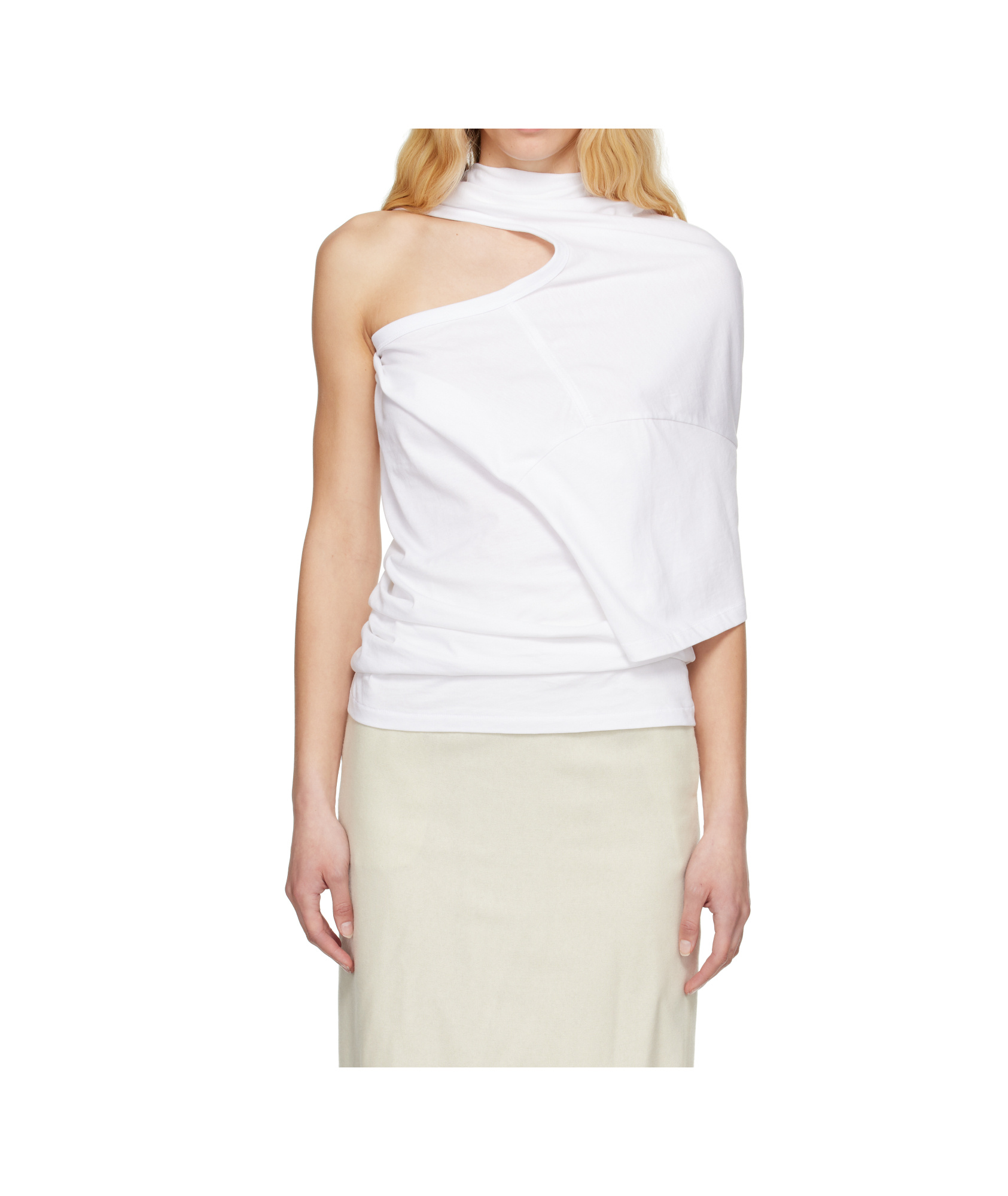 Christopher Esber Distort Cutaway T-shirt In White