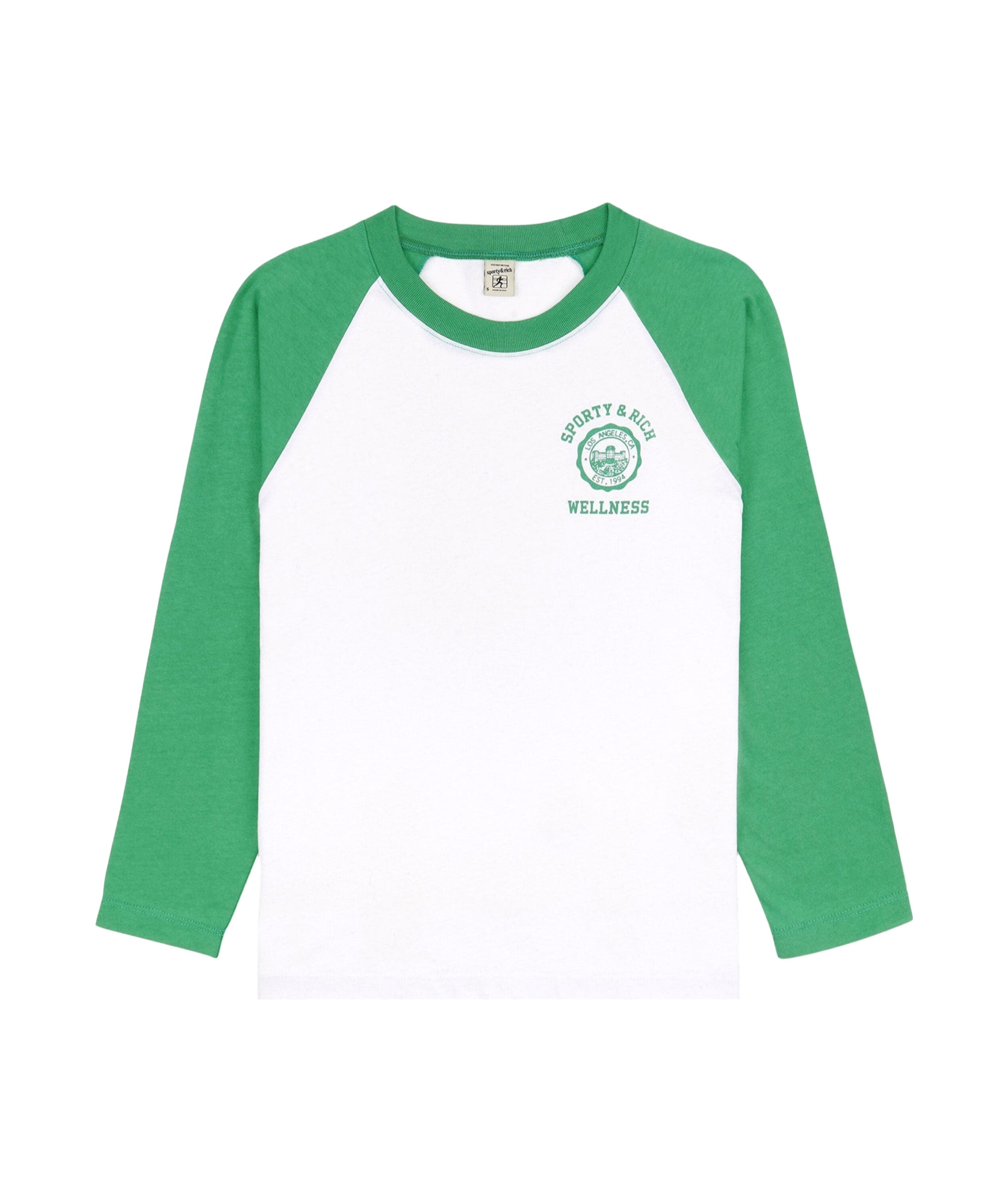 Sporty And Rich Emblem Cotton Graphic Baseball Shirt In White