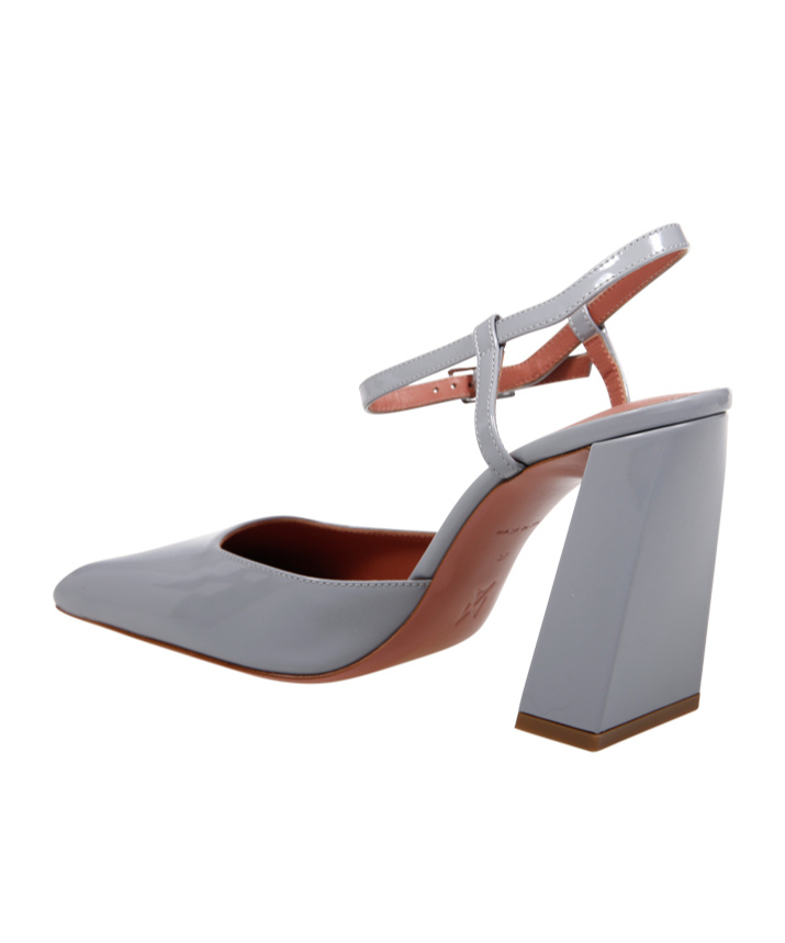 Amina Muaddi Charlotte Square In Gray