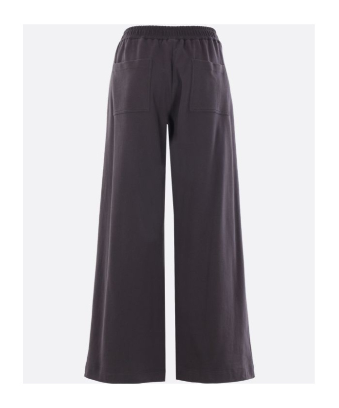 Brunello Cucinelli Wide-leg Joggers In Dark Gray