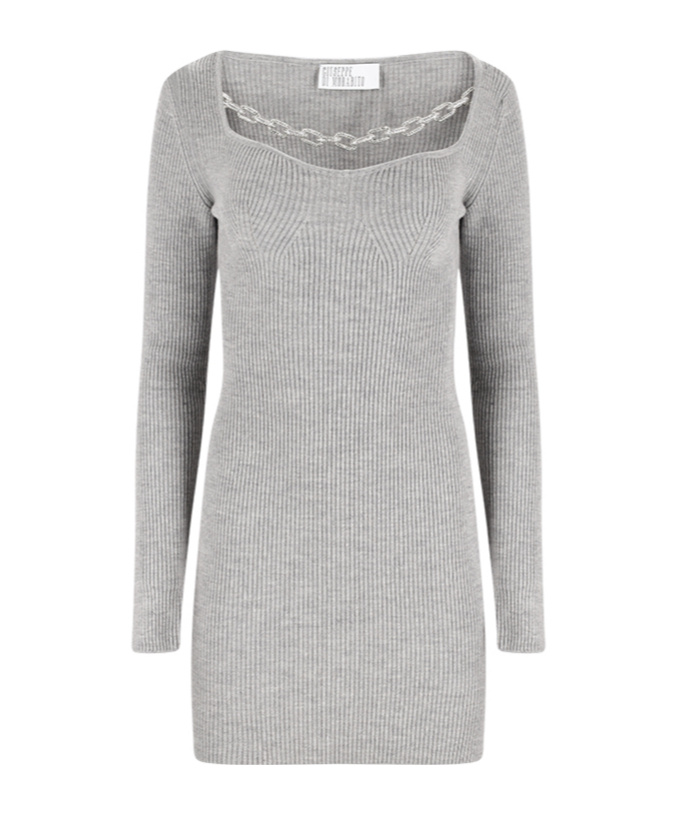 Giuseppe Di Morabito Long-sleeved Dress In Gray