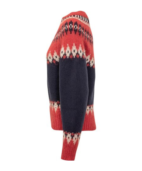 Dsquared2 Fair Isle Intarsia Knit Jumper In Black