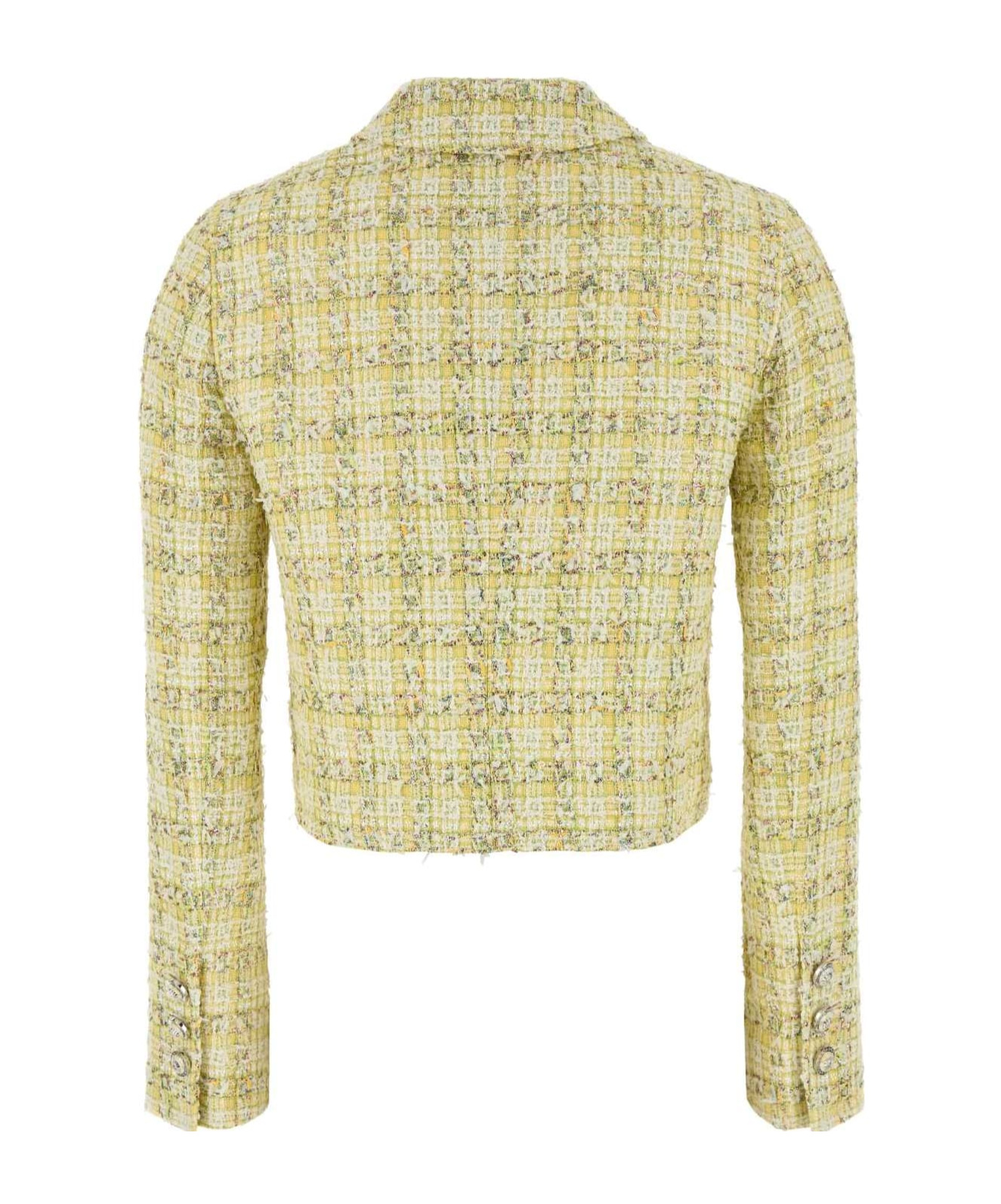 Versace Women's Multicolor Tweed Blazer | Size It 40 | 10176791a13465 Color 2ya50 In Nude