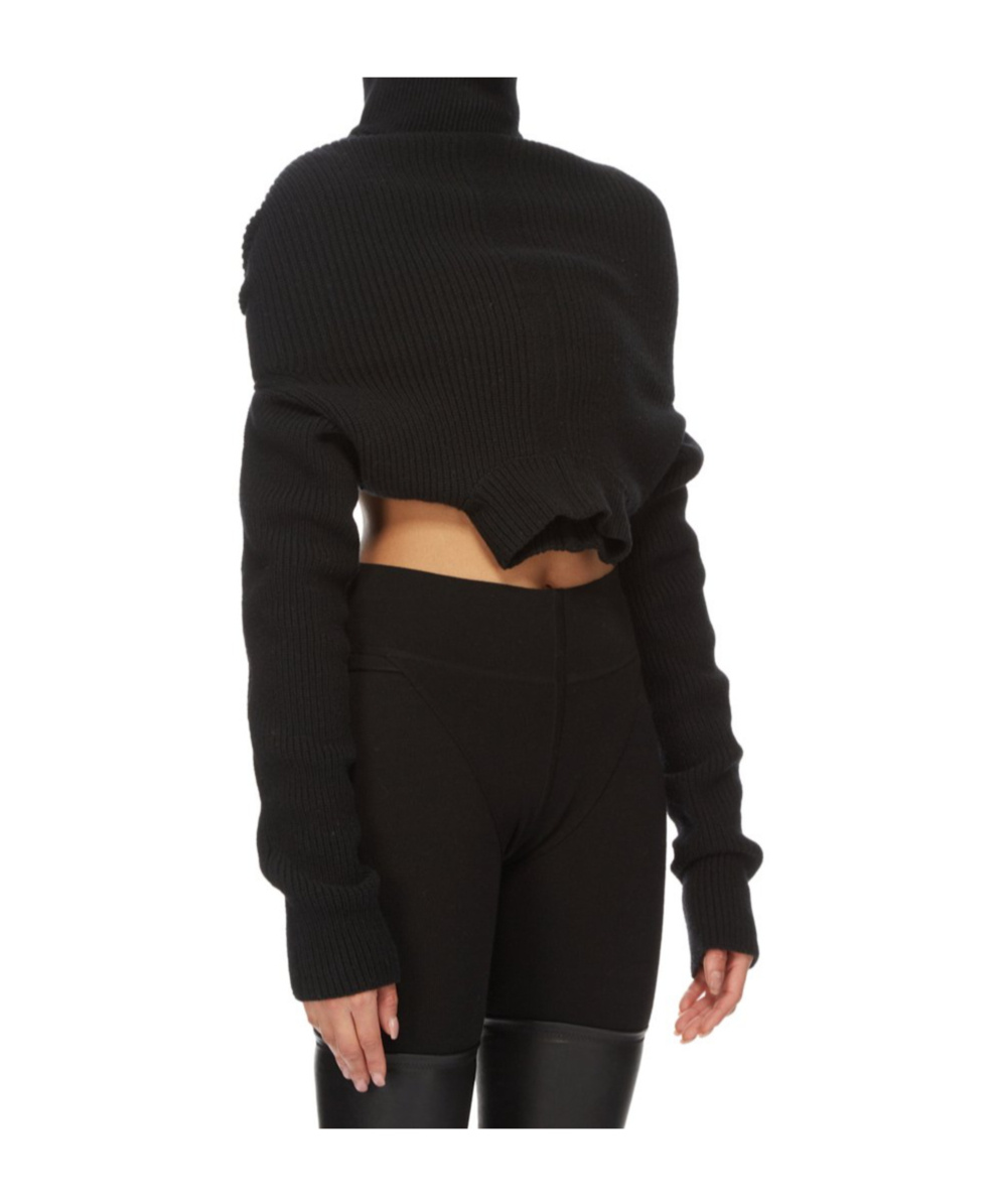 Rick Owens Black Porterville Headon Dbl Lupetto Turtleneck In Black