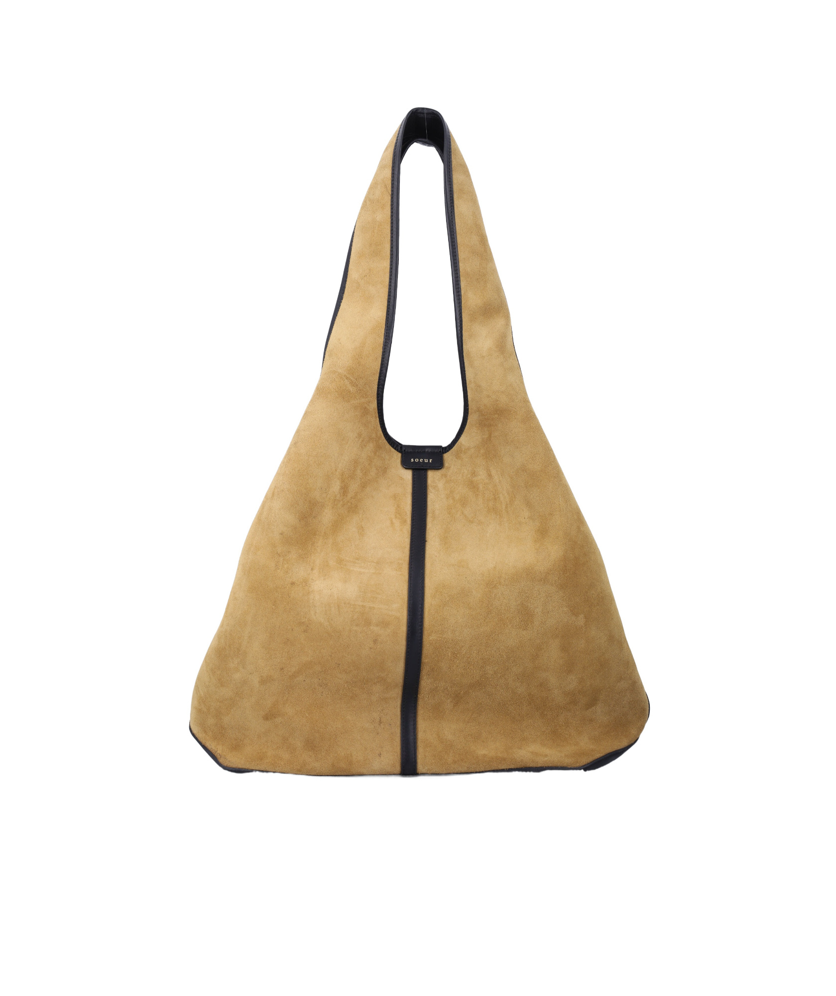 Soeur Spacious Rectangular Douce Tote With Sturdy Handles In Brown