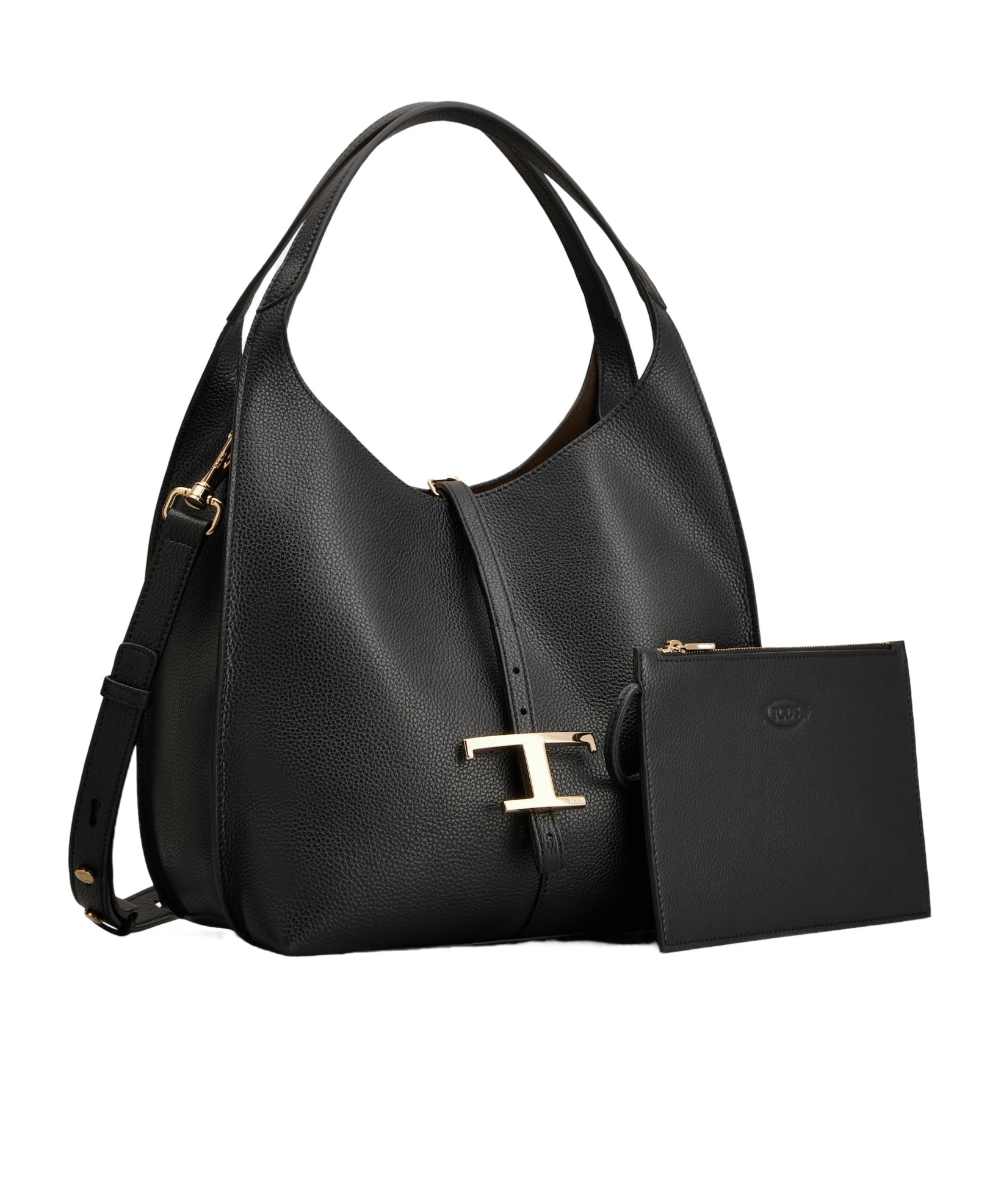Tod's T Timeless Small Shoulder Bag In Black