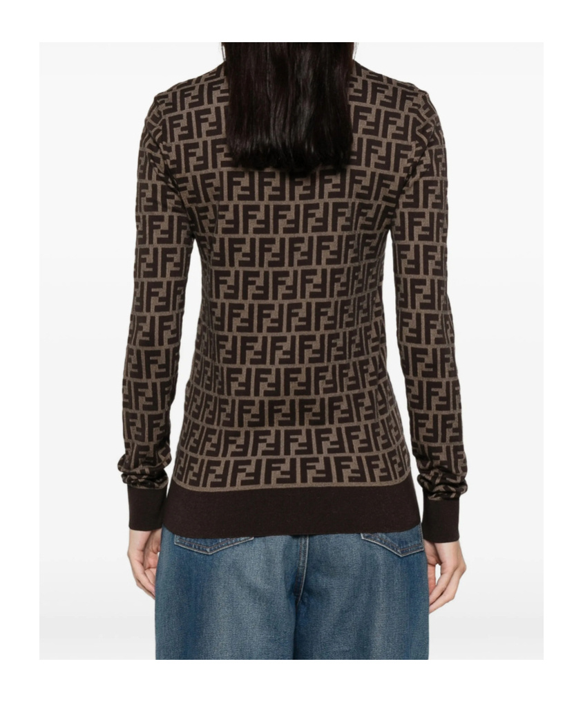 Fendi Logo Pattern Sweater In Multi