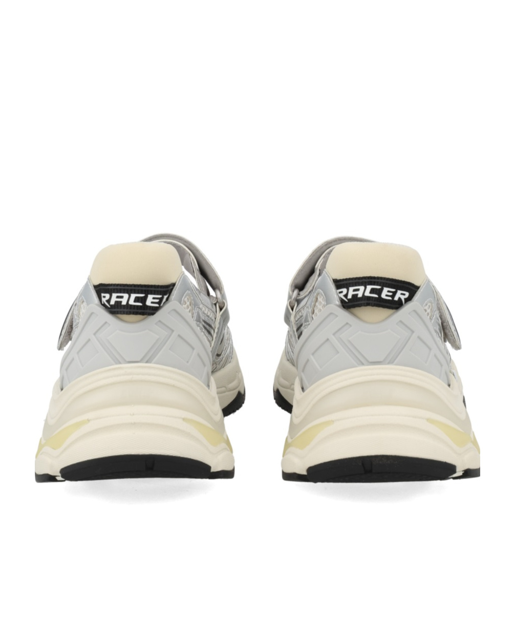Ash Rolls Polyurethane Metallic Silver Sneakers In Gray