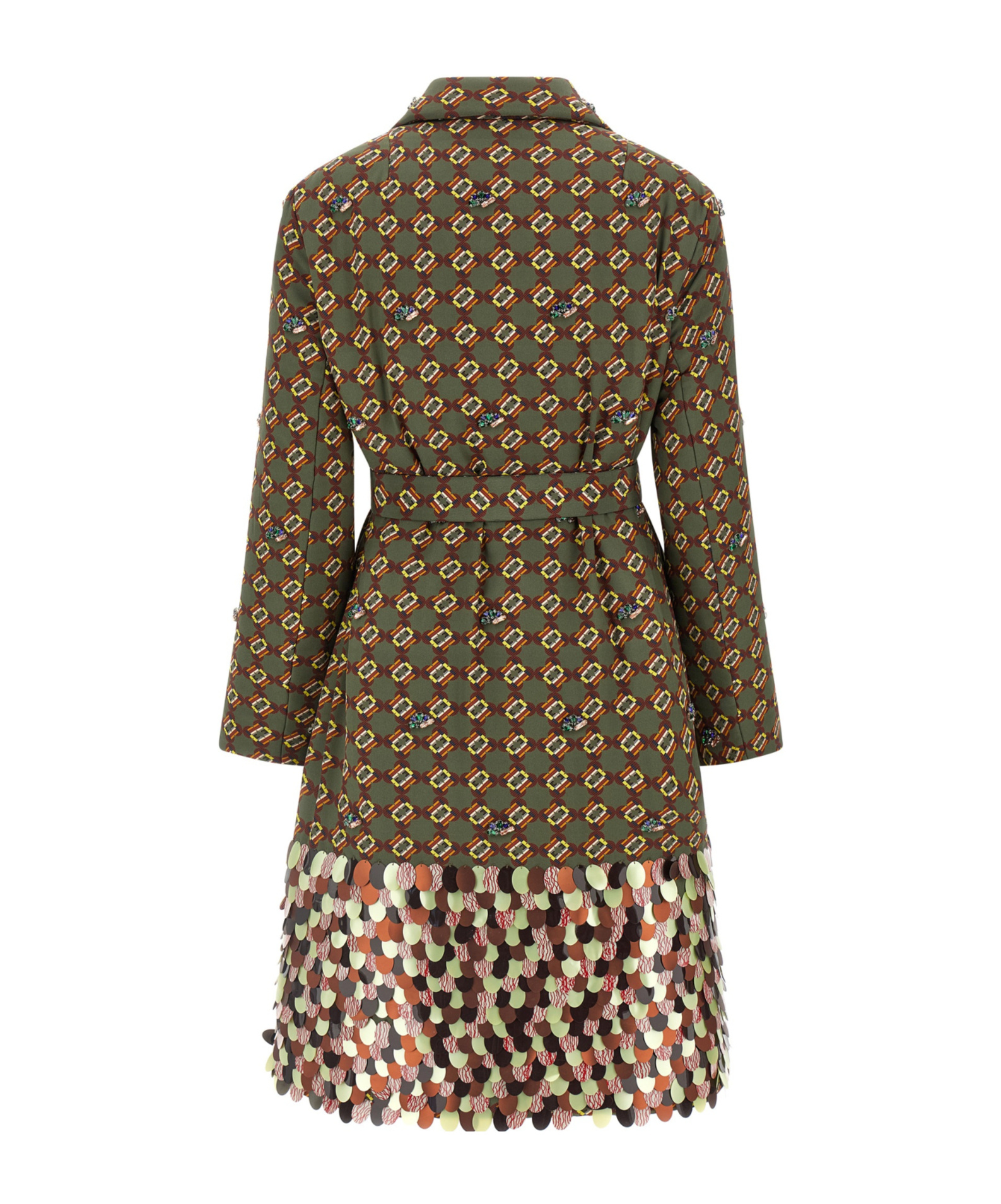 Dries Van Noten Long-sleeved Coat In Green