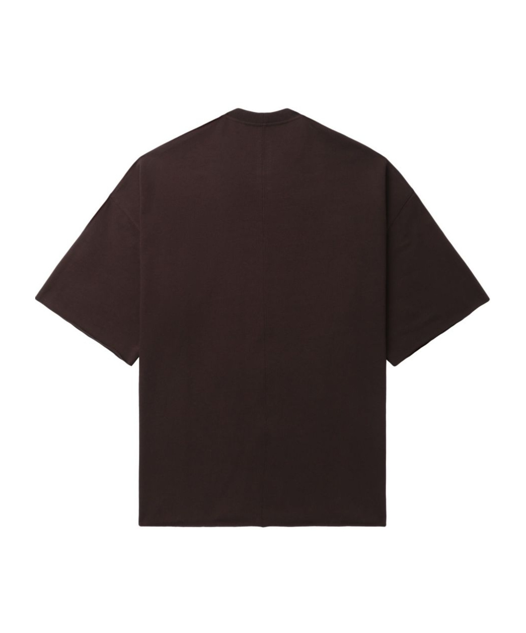 Rick Owens Crewneck Oversized T-shirt Raw Hems In Black