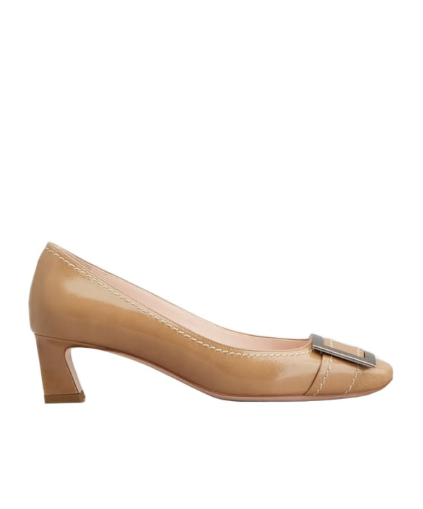 Roger Vivier Belle Vivier 45 Metal Buckle Pumps In Patent Leather