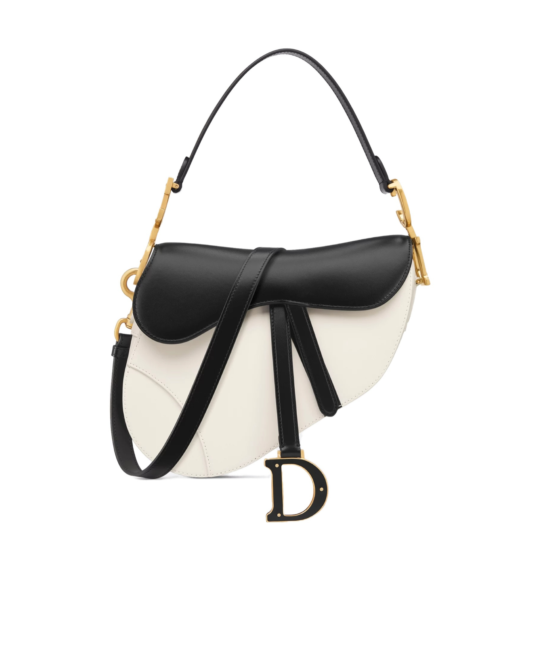 Dior Saddle Bag With Strap In White