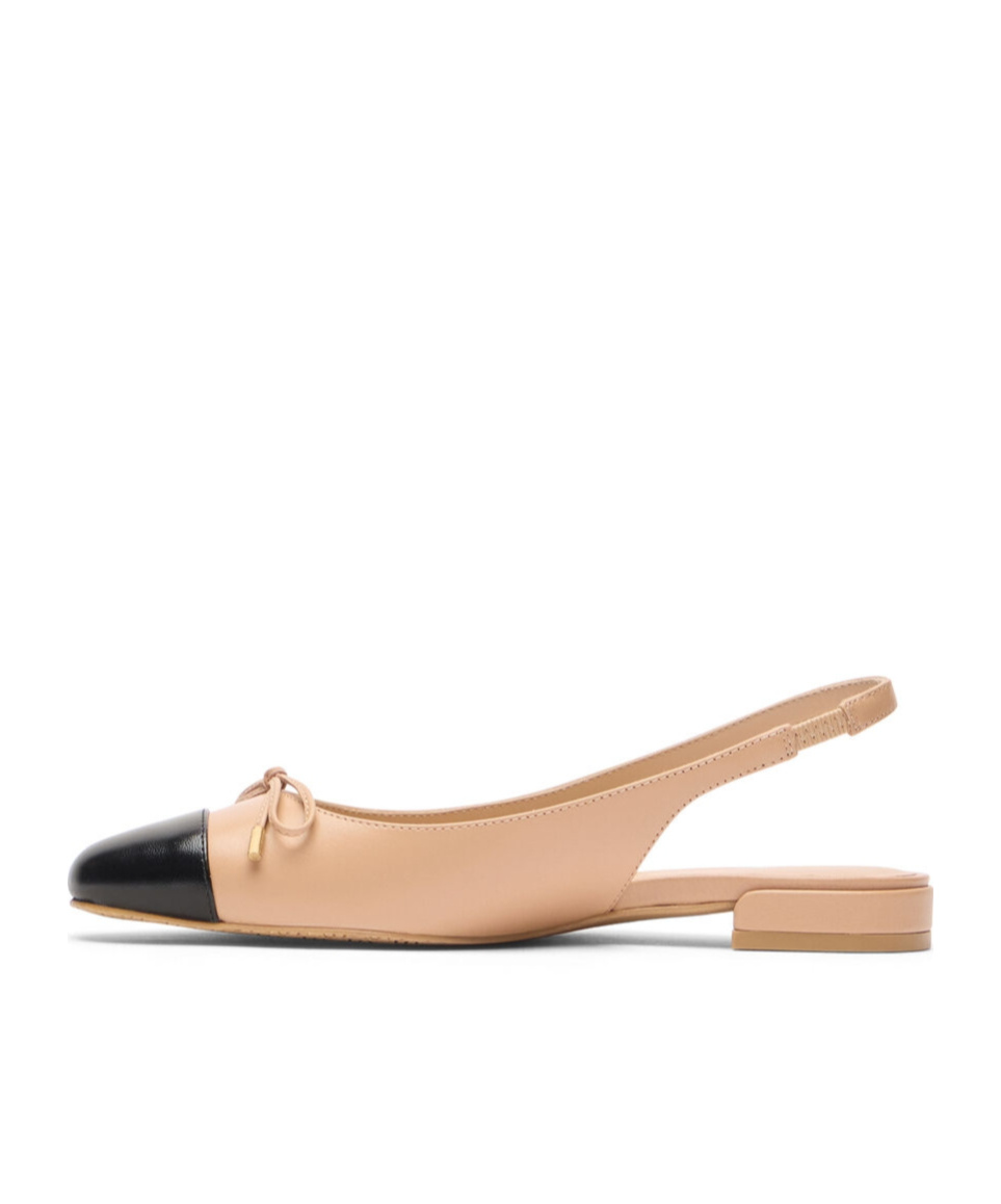 Stuart Weitzman Women's Sleek Bow Slingback Flats In Nude