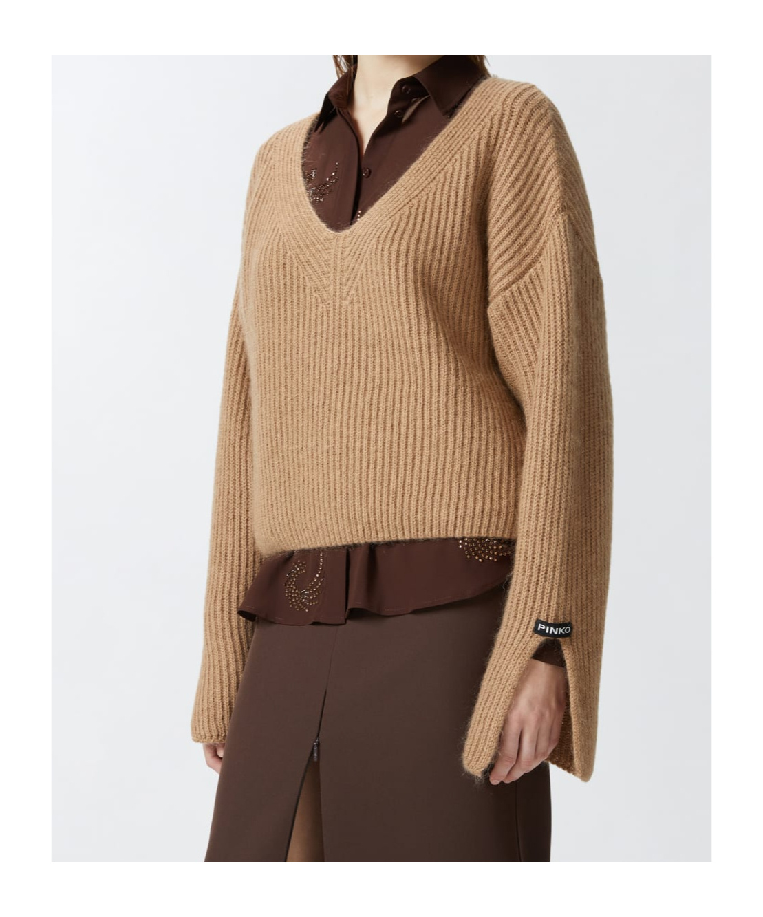 Shop Pinko Korat Sweater In Nude