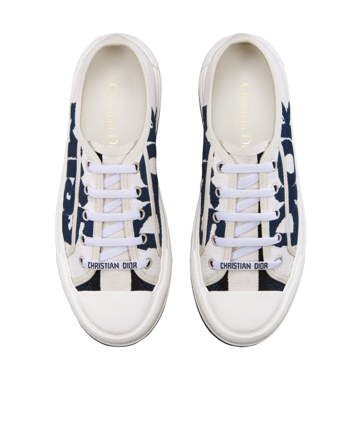 Dior Christian Women Platform Sneakers "walk'n'" In White