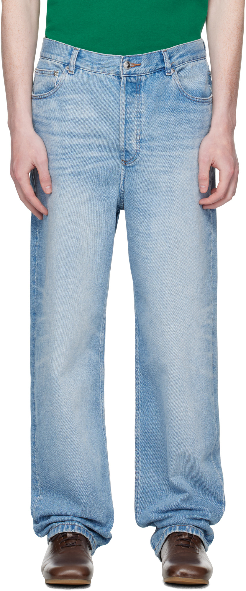 Apc A.p.c. Straight Leg Jeans In Blue