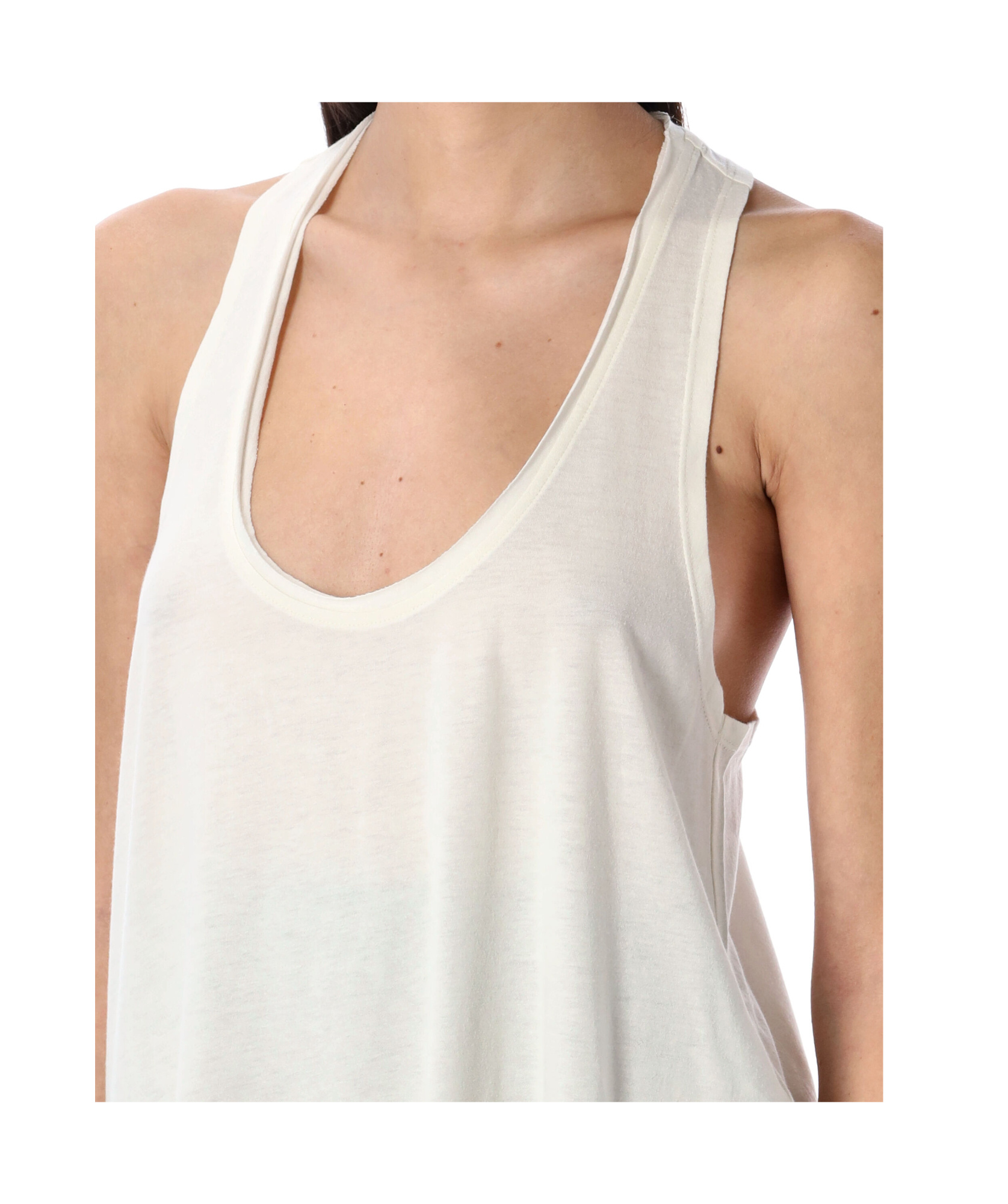 Tom Ford Ribbed-knit Racerback Top In White