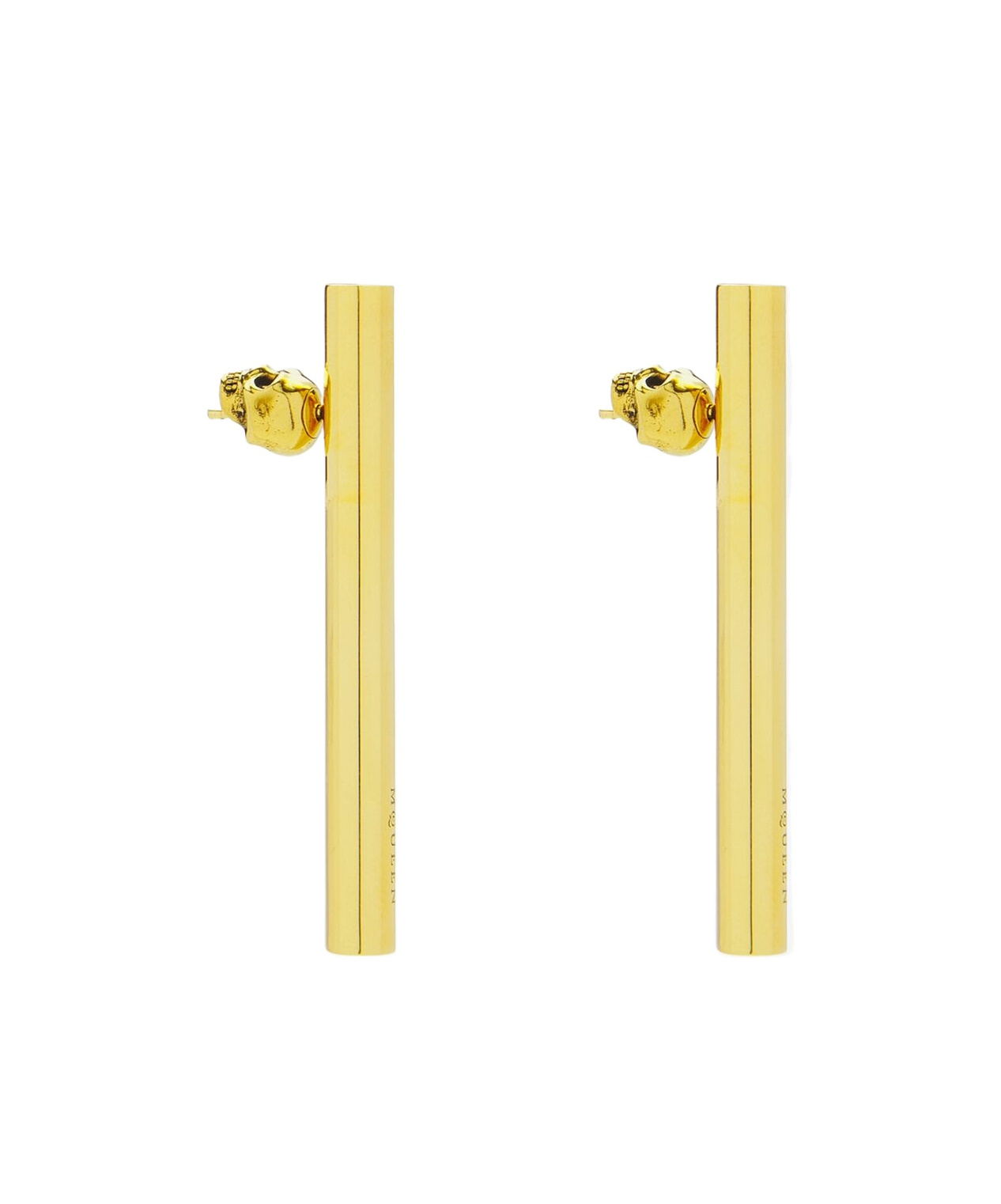 Alexander Mcqueen T-bar Earrings In Yellow