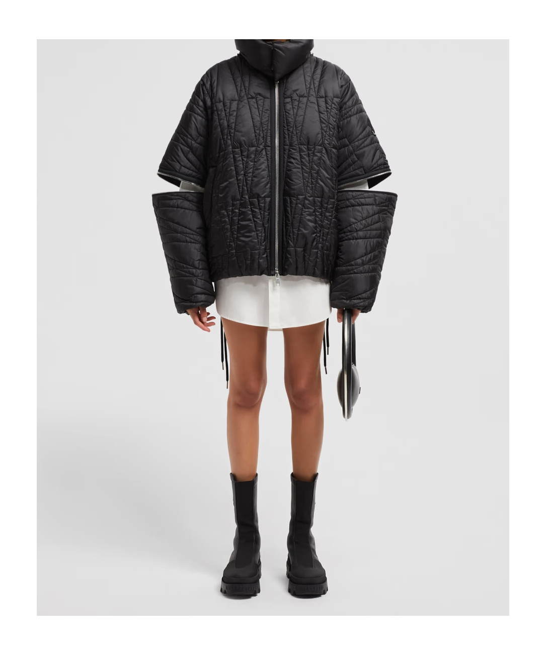 Moncler X Willow Smith Long-sleeved Down Jacket In Black