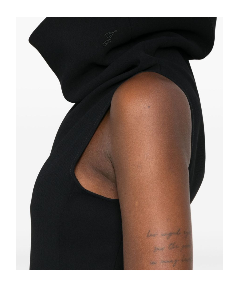 Jacquemus Black High-neck Dress In Black