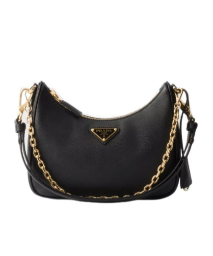 Prada Re-edition Saffiano Leather Mini-bag In Black
