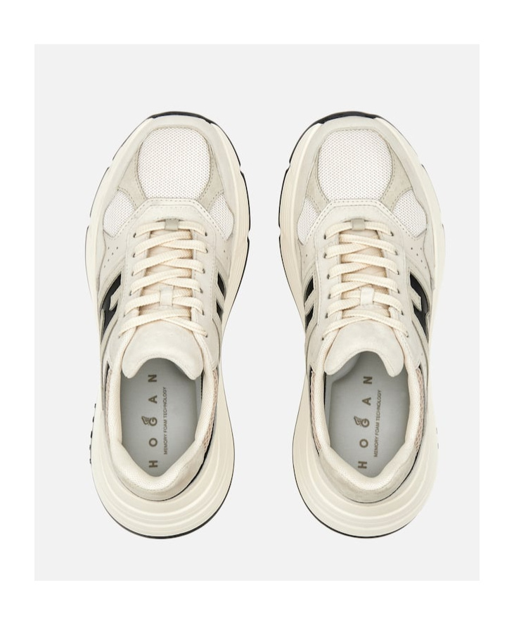 Hogan H669 Lace-up Leather Shoes In White