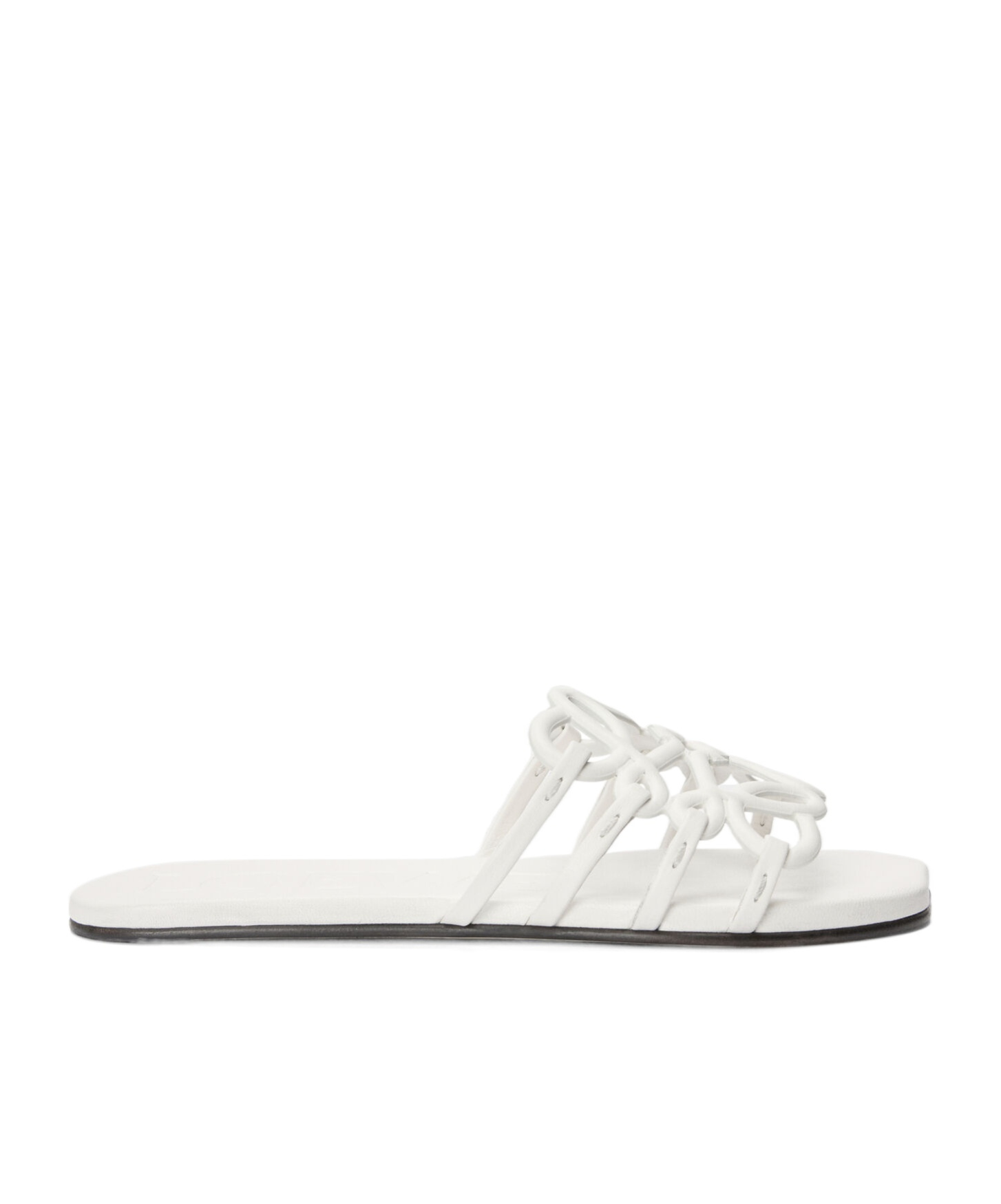 Loewe Petal Anagram Slide In Soft Calfskin In White