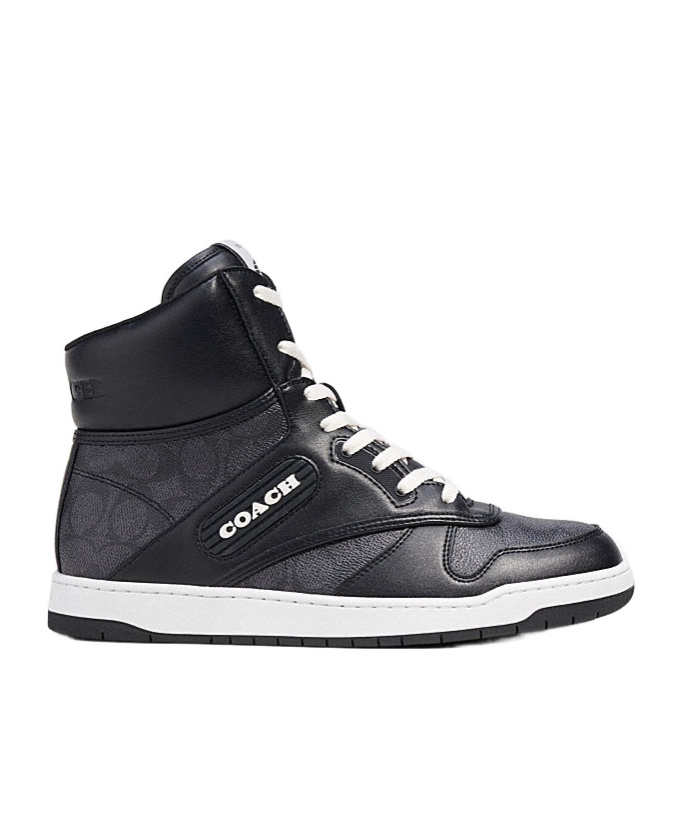 Coach Lace-up High-top Sneakers In Black