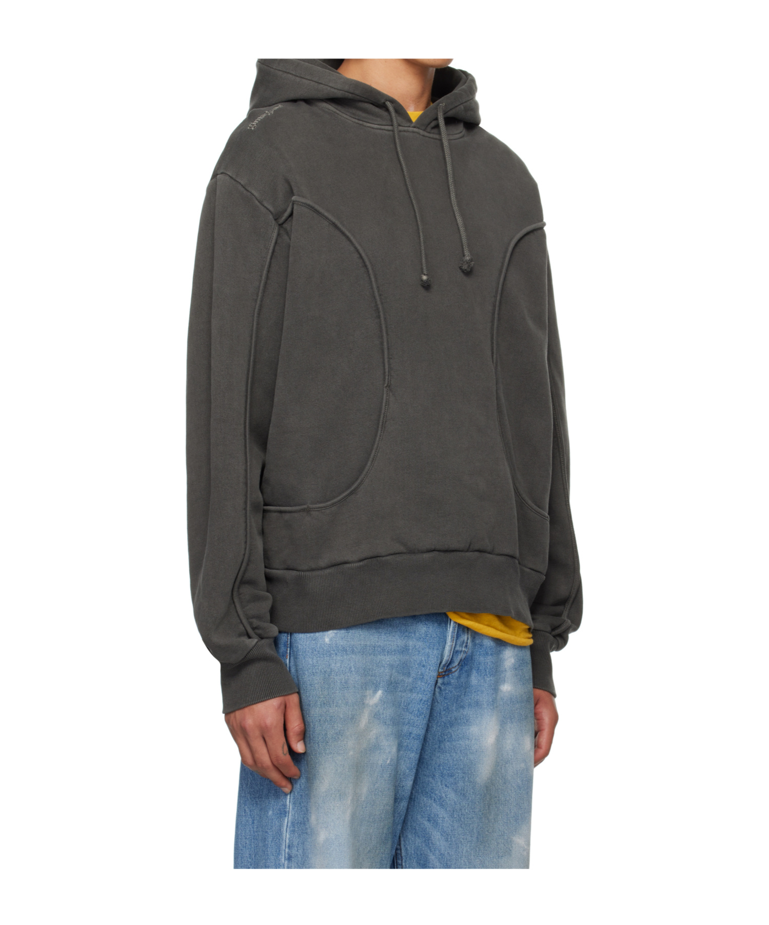 Gimaguas Gray Wave Hoodie In Black