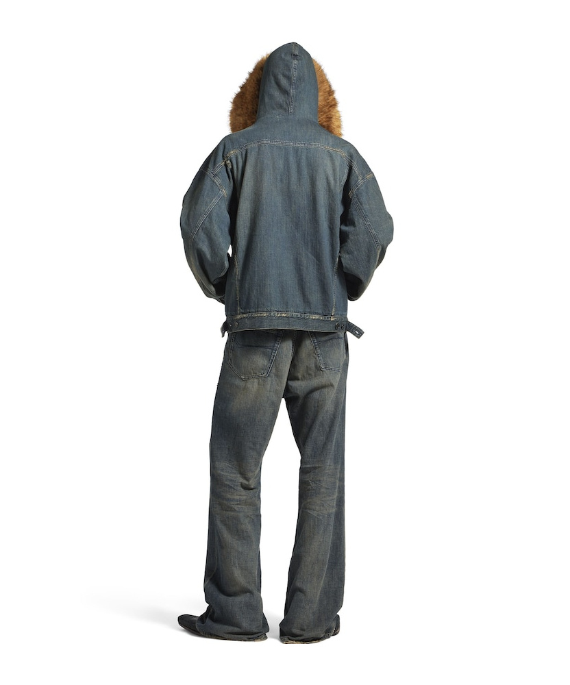 Balenciaga Men's Boxy Jacket In Blue In Blue