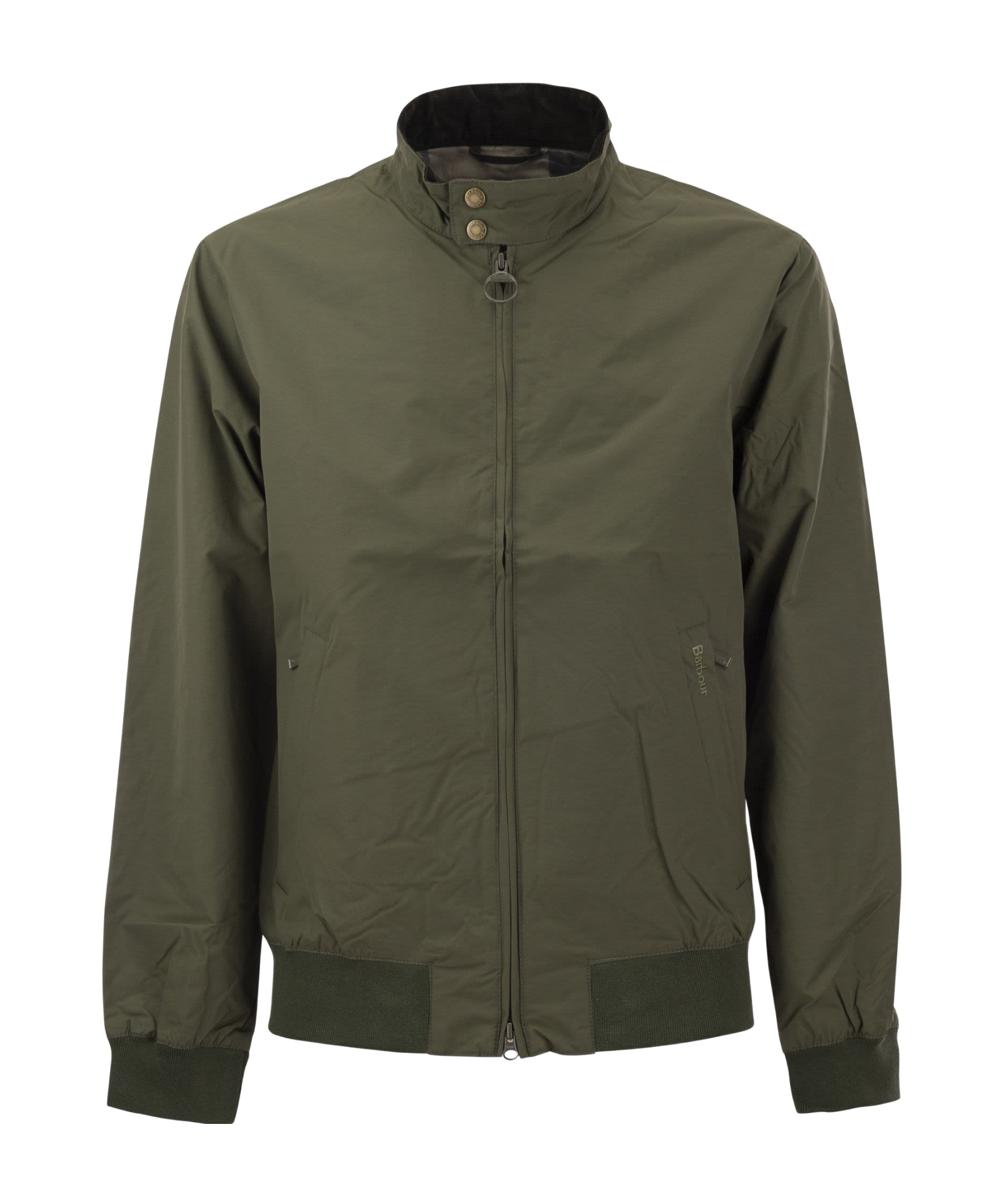 Shop Barbour Zipper Casual Jacket In Green