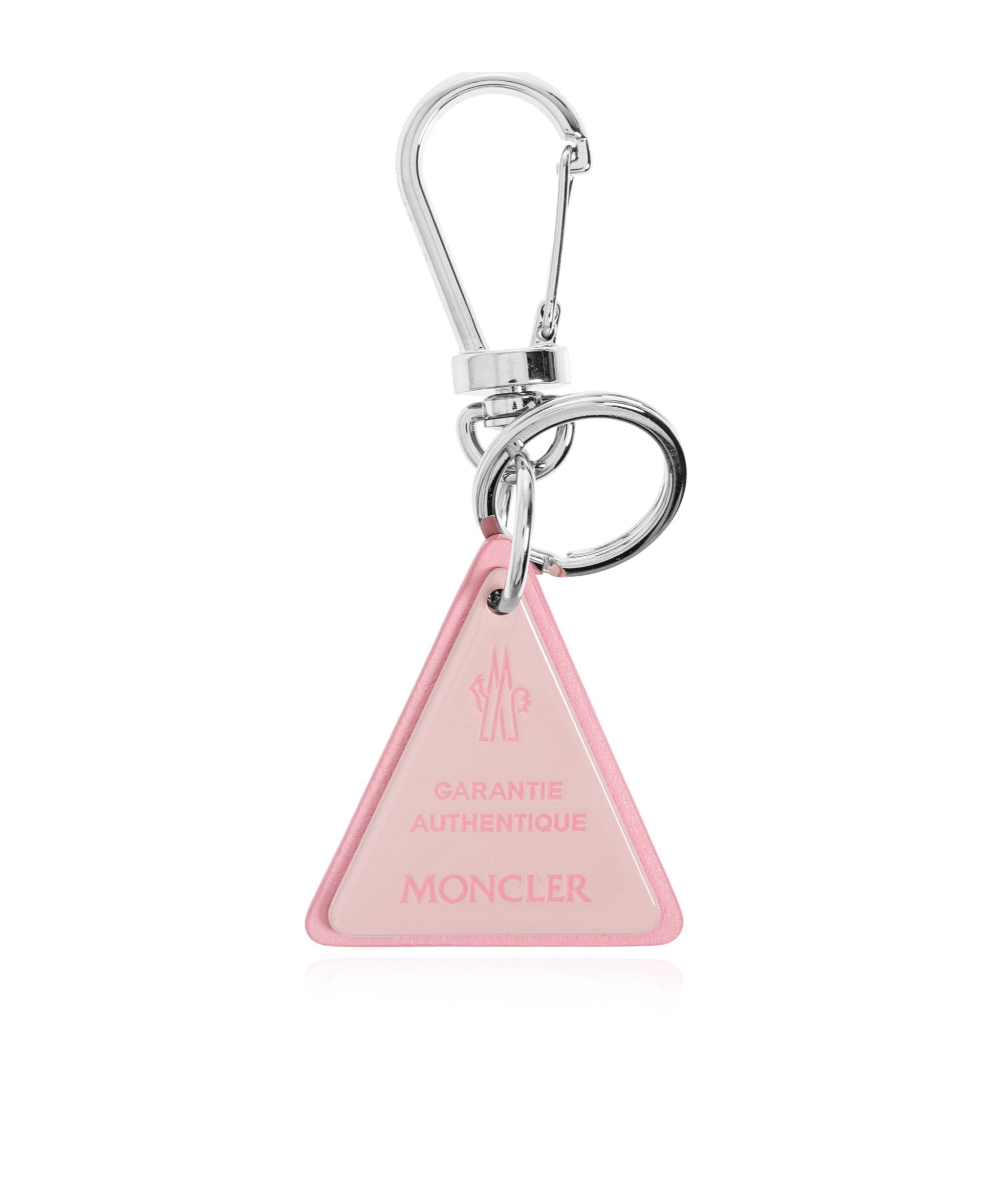 Moncler Logo Keychain In Pink