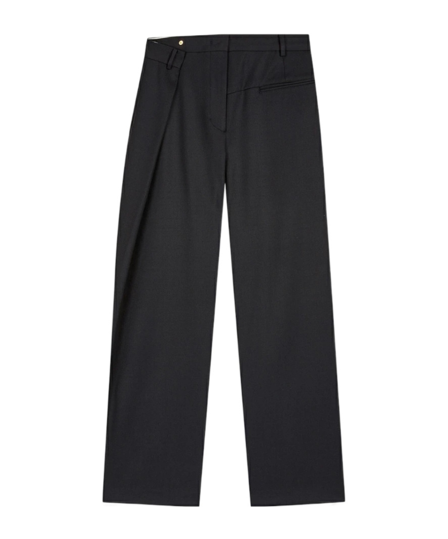 Open Yy Waisted Trousers In Black