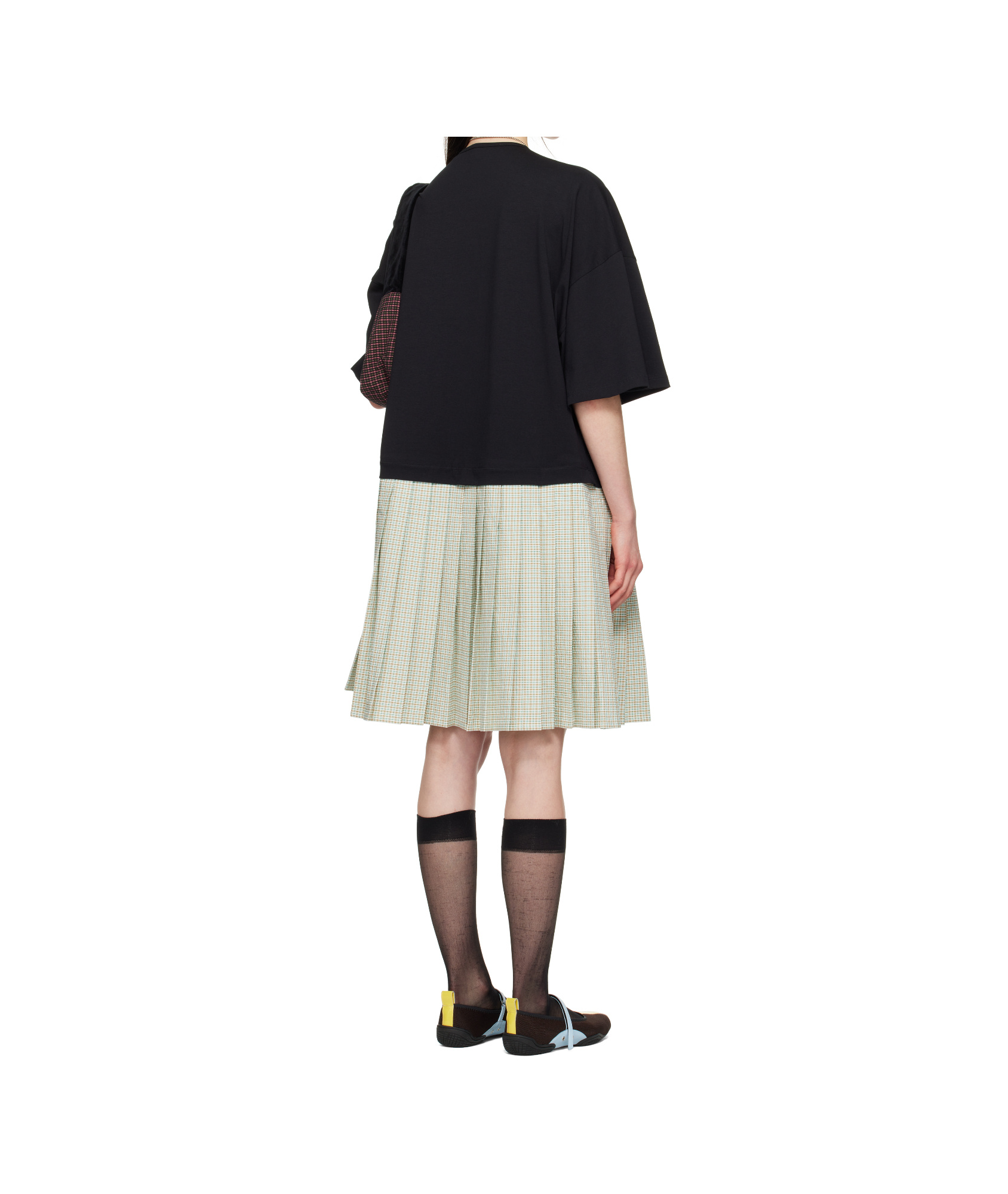 Chopova Lowena Saltos Kilt Midi Dress In Black