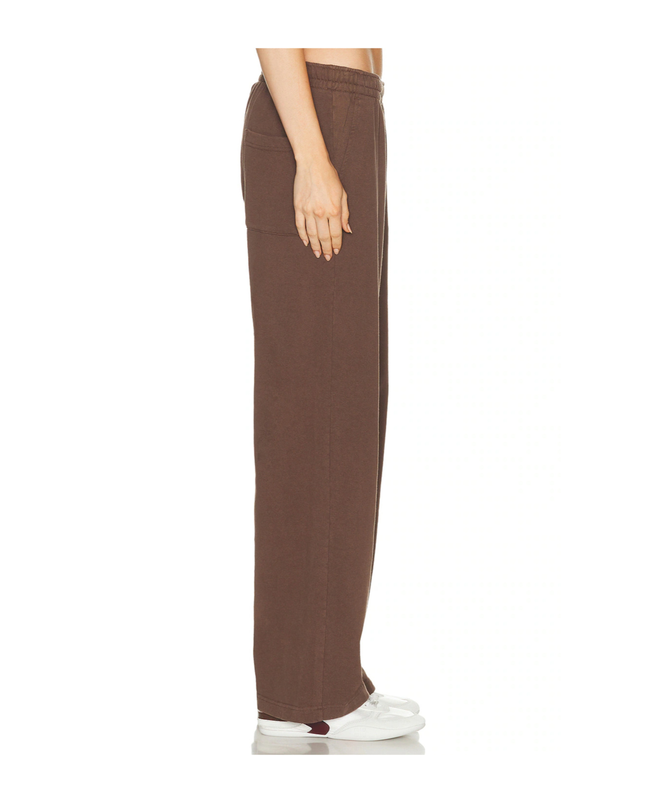 Sporty And Rich Elastic Waist Sports Pants In Brown