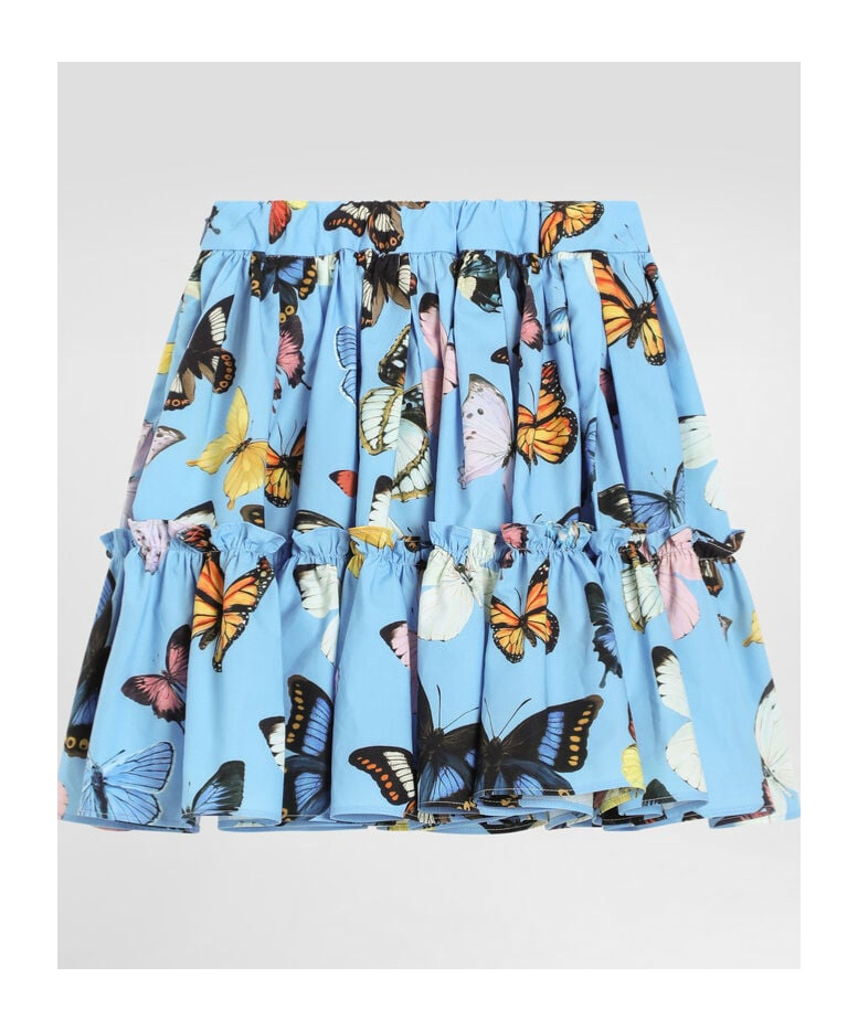 Dolce & Gabbana Printed Skirt In Blue