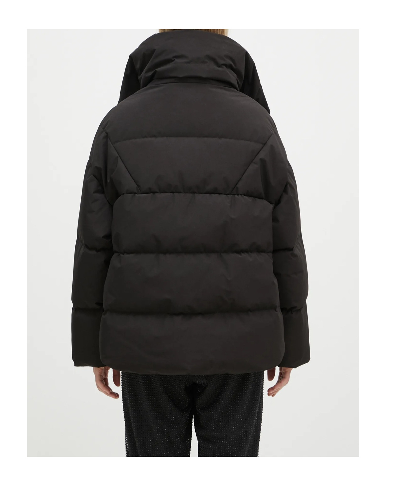 Woolrich Lapel Down Jacket In Black