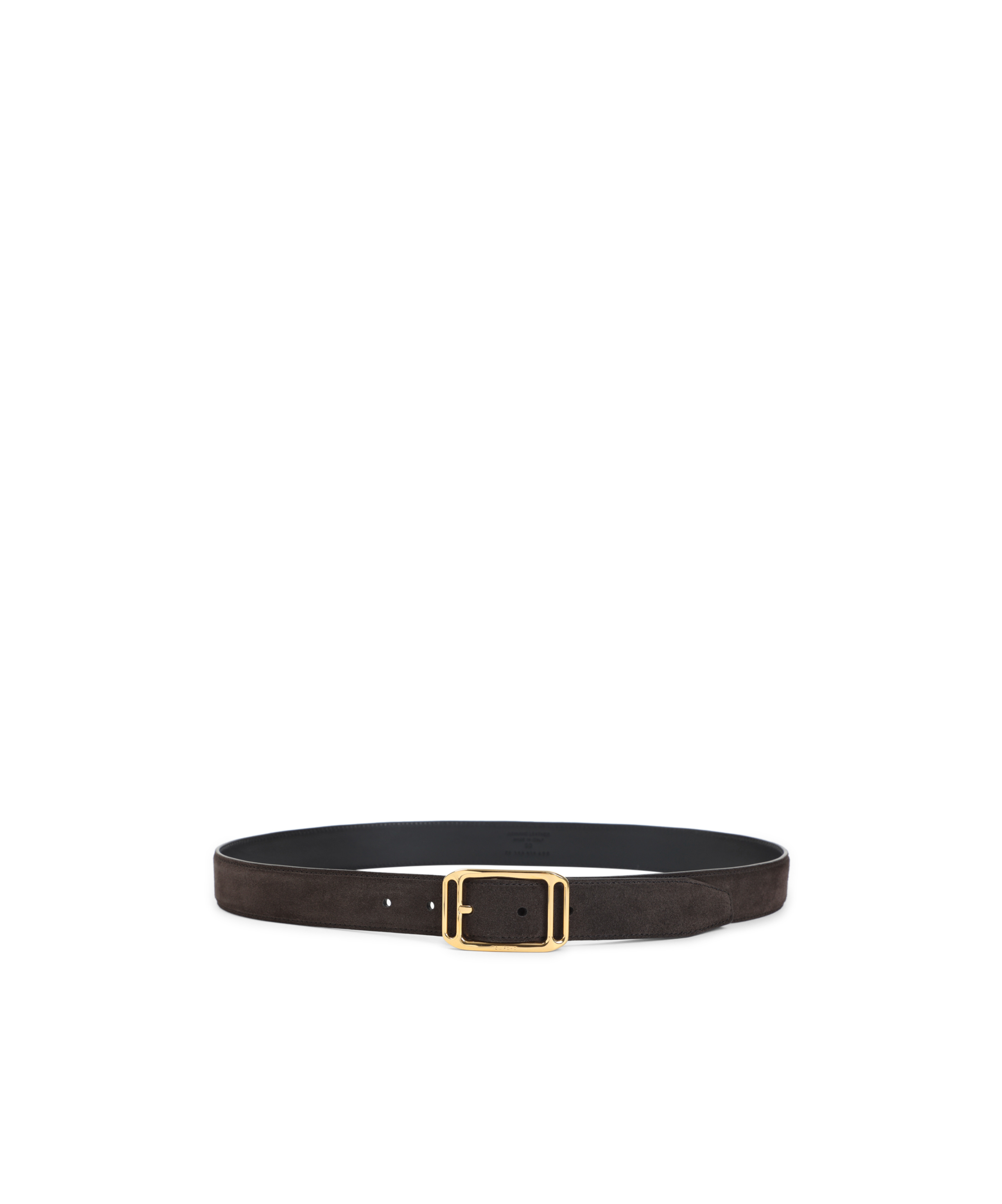Tom Ford Adjustable Length Gold-tone Buckle Suede Finish In Brown