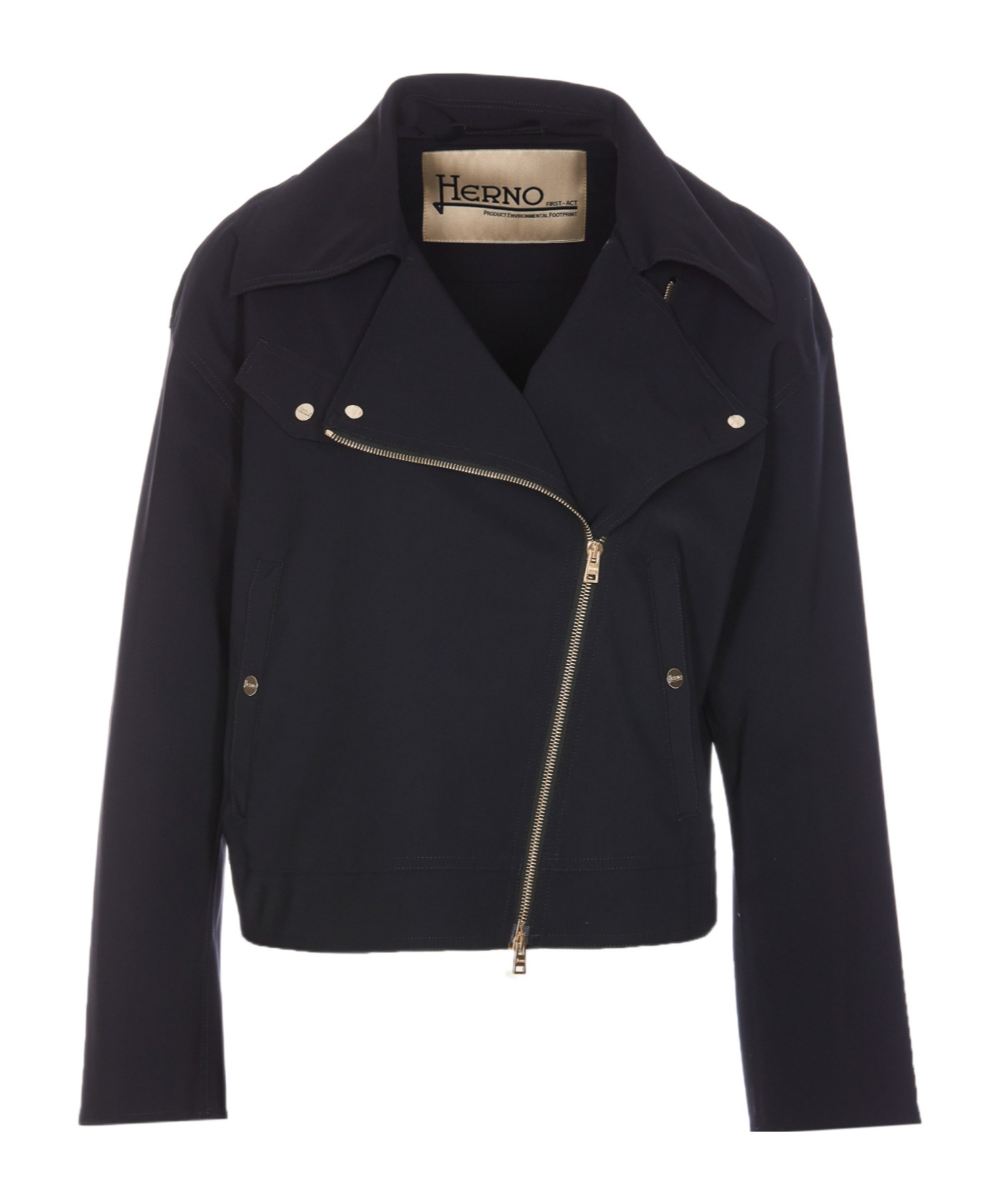 Shop Herno Suede Jacket In Black
