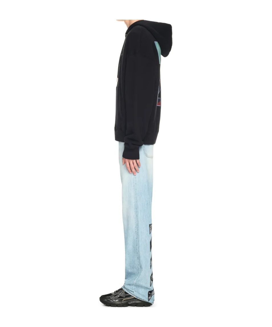 Off-white Barber Arrow Hoodie In Black