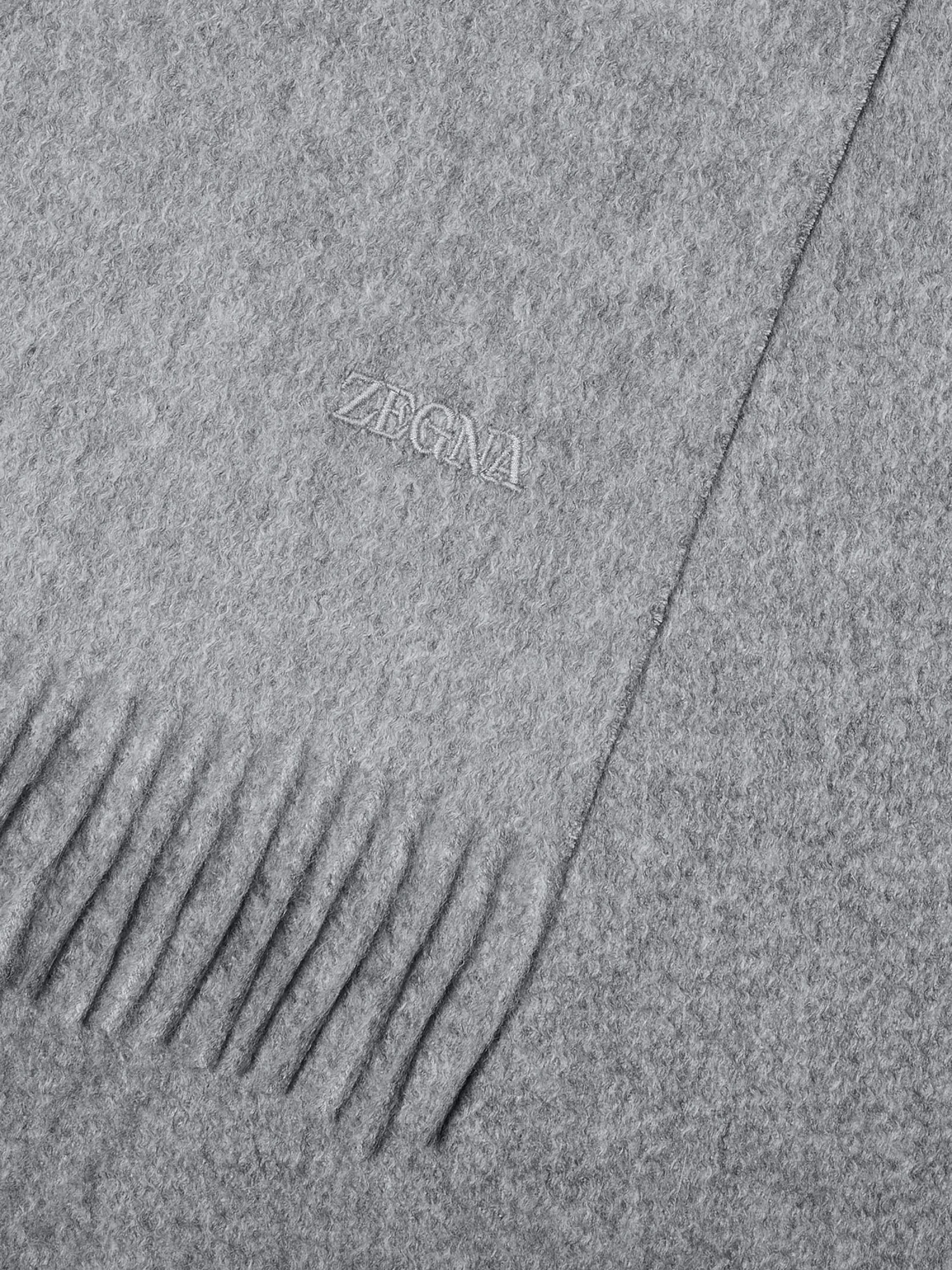 Zegna Oasi Cashmere Scarf In Gray