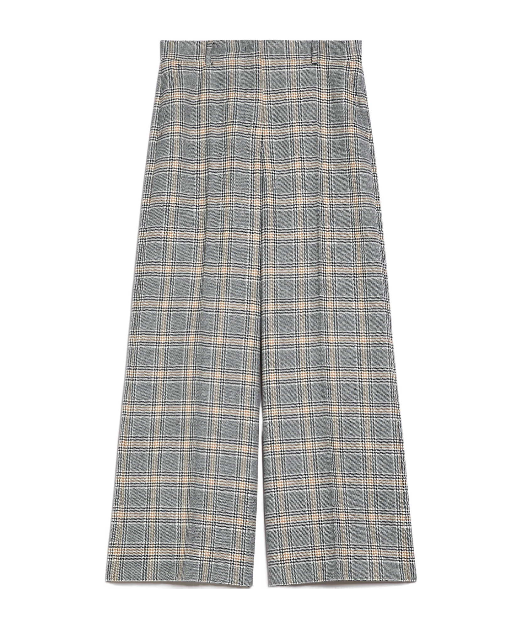 Weekend Max Mara Wool Wide-leg Casual Pants In Gray