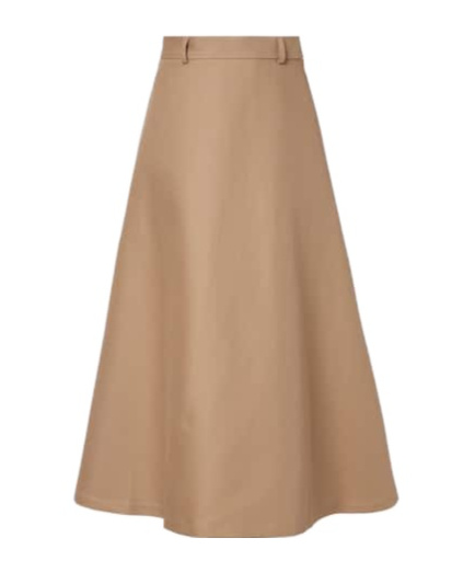 Rohe Belt Loop Midi Skirt In Nude