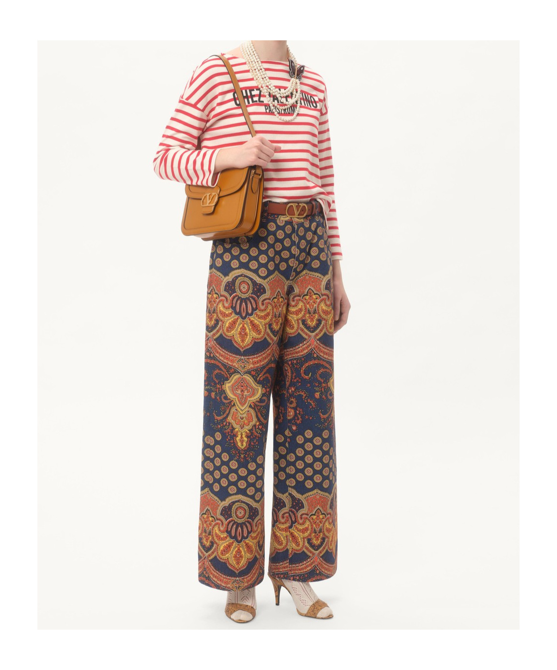 Valentino Pattern Jeans In Multicolor