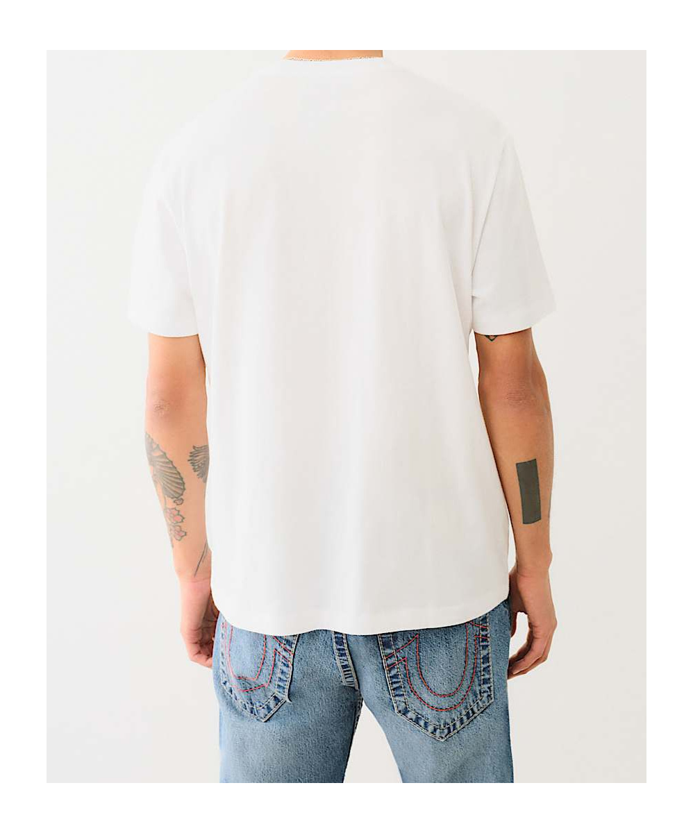 True Religion Billboard Short Sleeve Tee In White