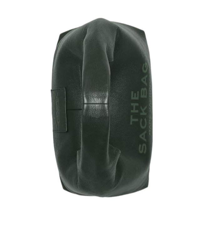 Marc Jacobs The Sack Bag Woman Dark Green In Leather In Black