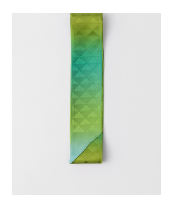 Prada Pointed Silk Scarf In Green