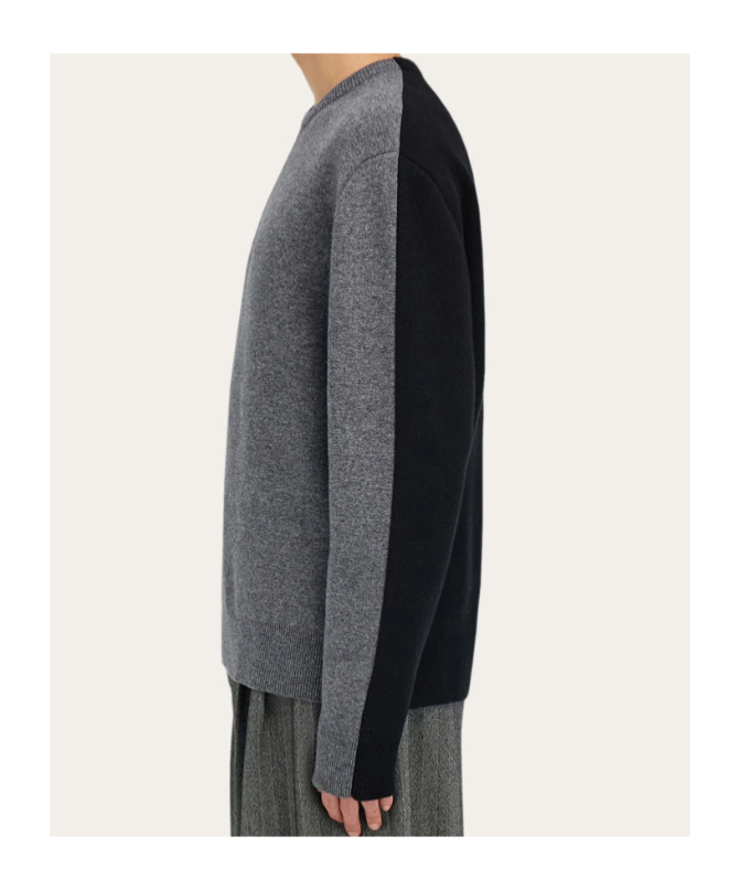 Ferragamo Cashmere Blend Pullover In Gray