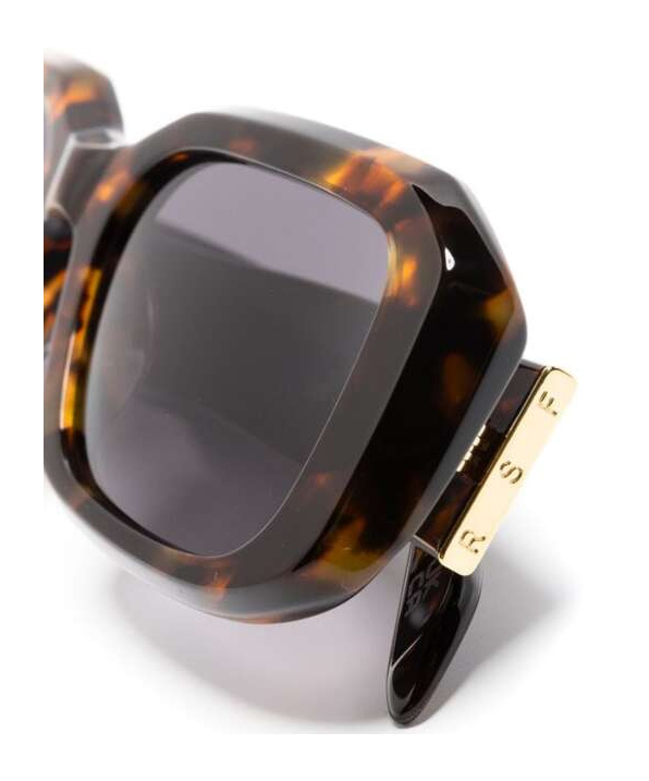 Retrosuperfuture Sagrado Burnt Havana Rectangle-frame Sunglasses In Gray