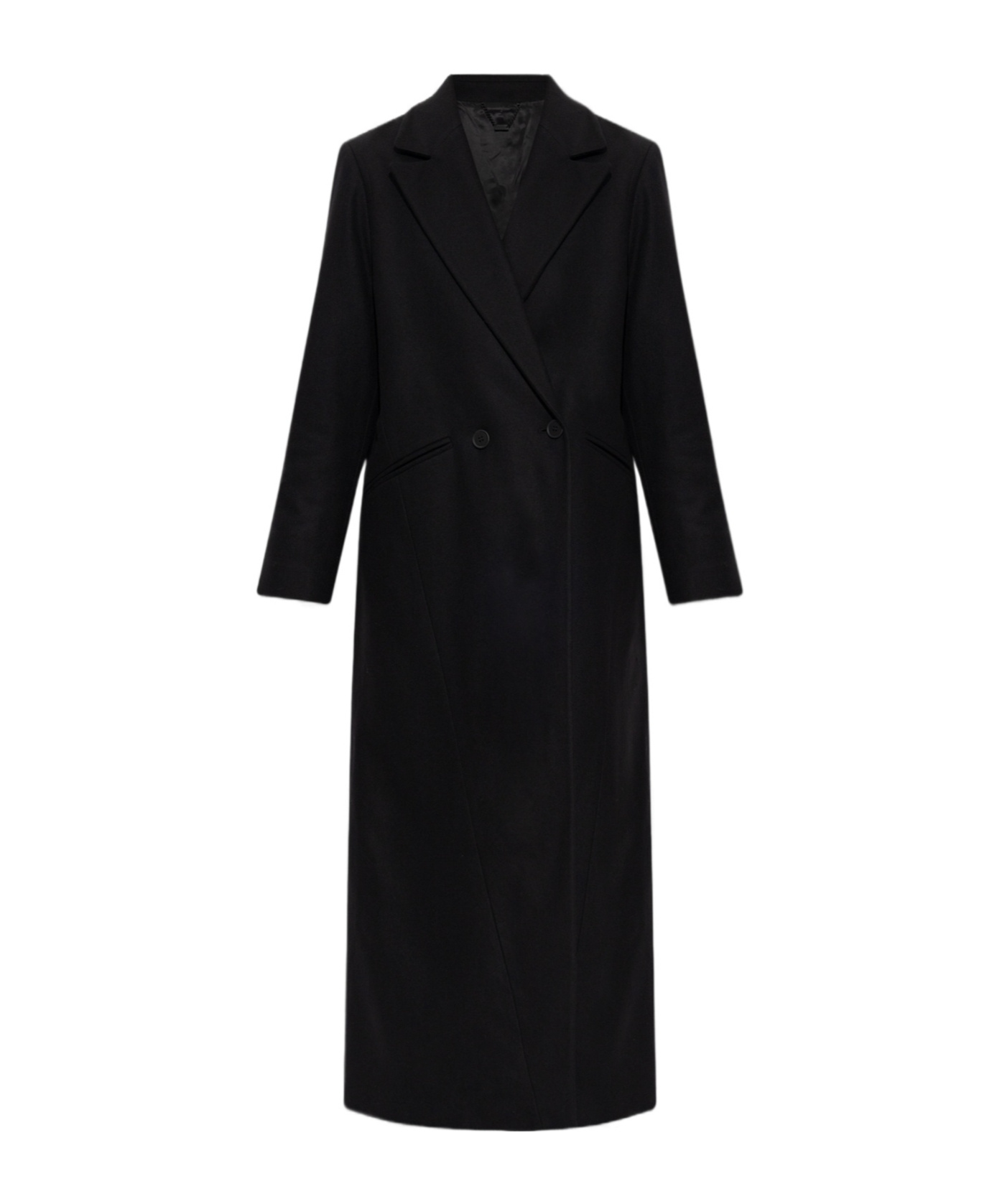Allsaints Long-sleeved Coat In Black